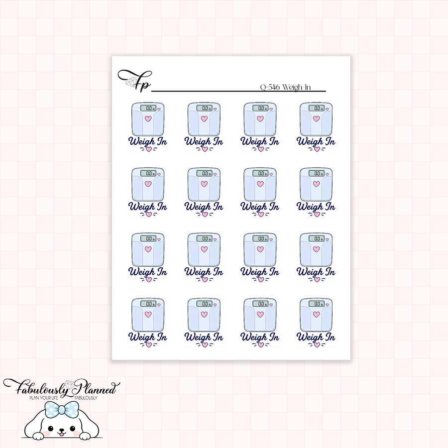 Weigh In Planner Stickers