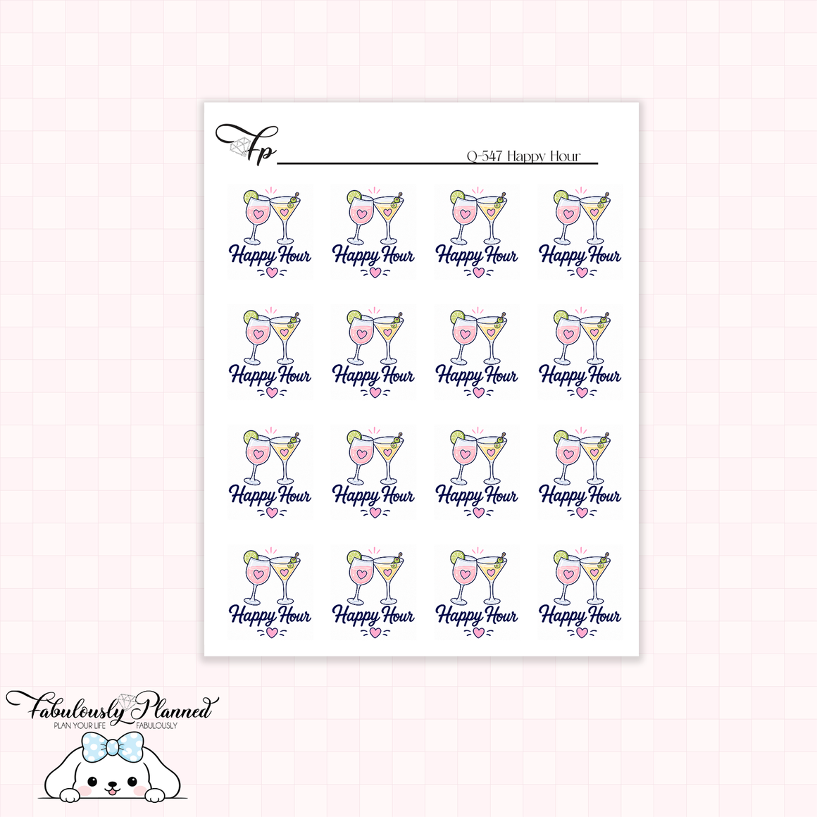 Happy Hour Planner Stickers
