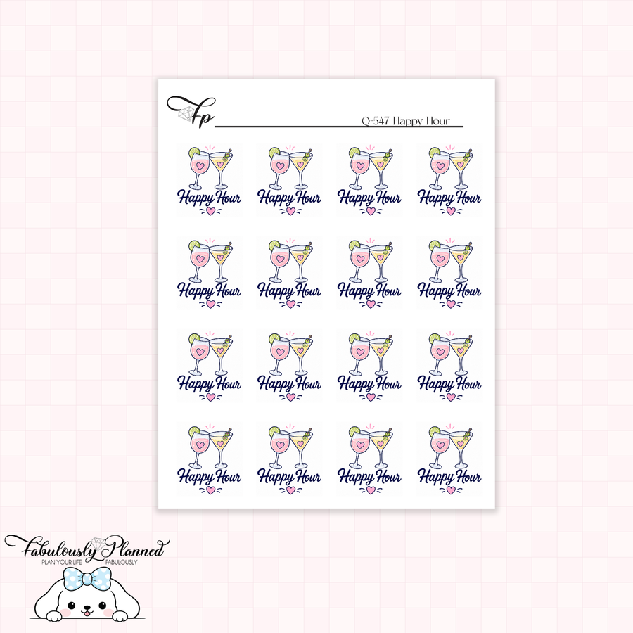 Happy Hour Planner Stickers