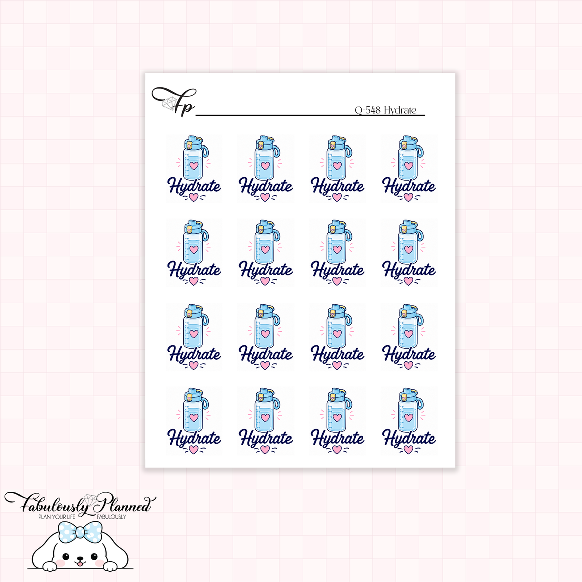 Hydrate Planner Stickers