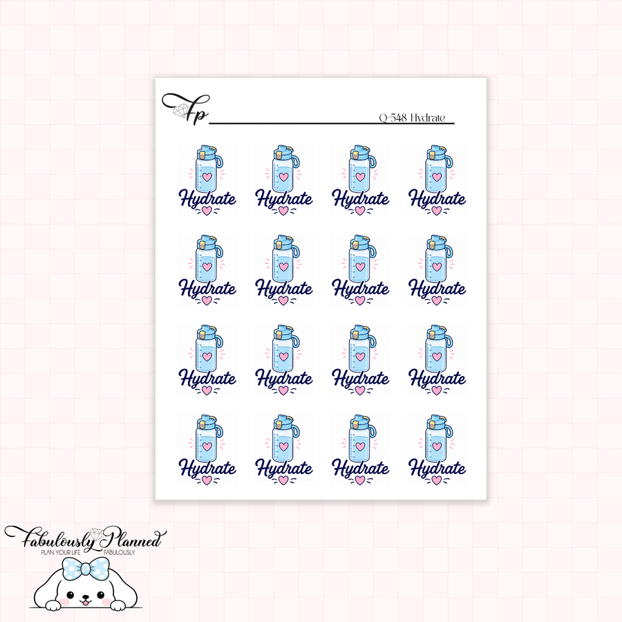 Hydrate Planner Stickers