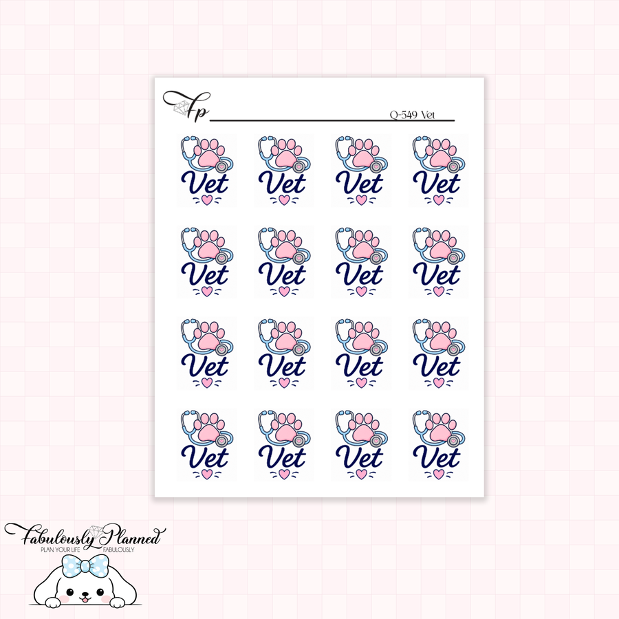 Vet Planner Stickers