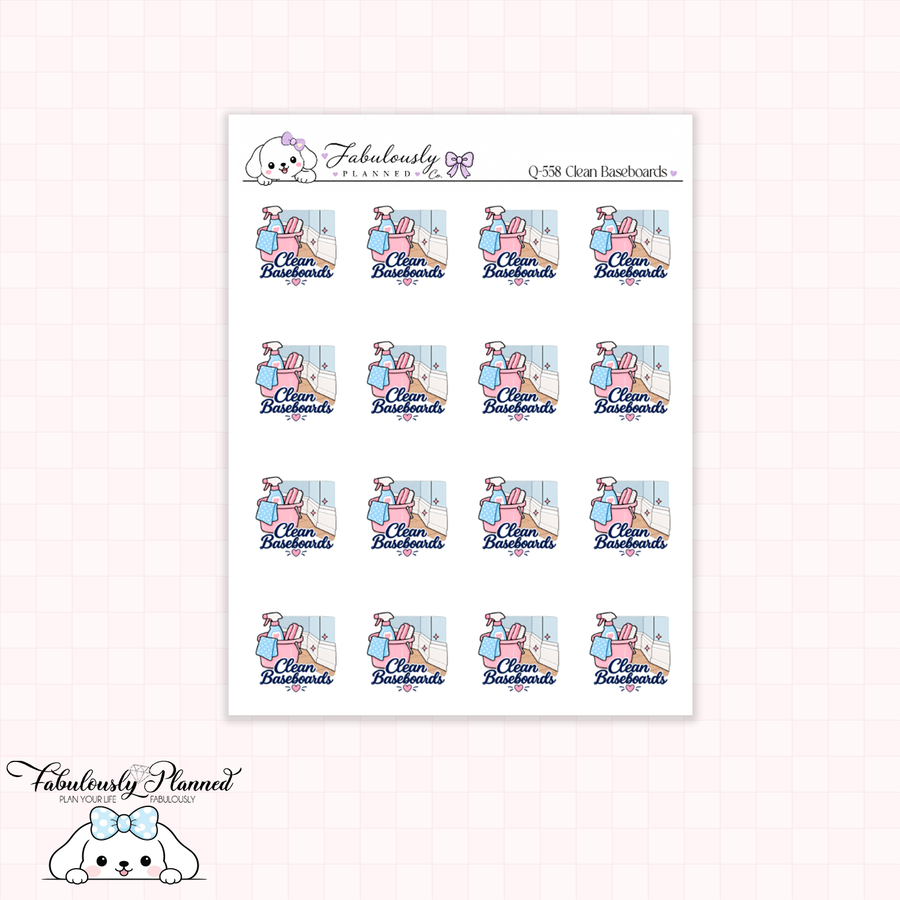 Clean Baseboards Planner Stickers