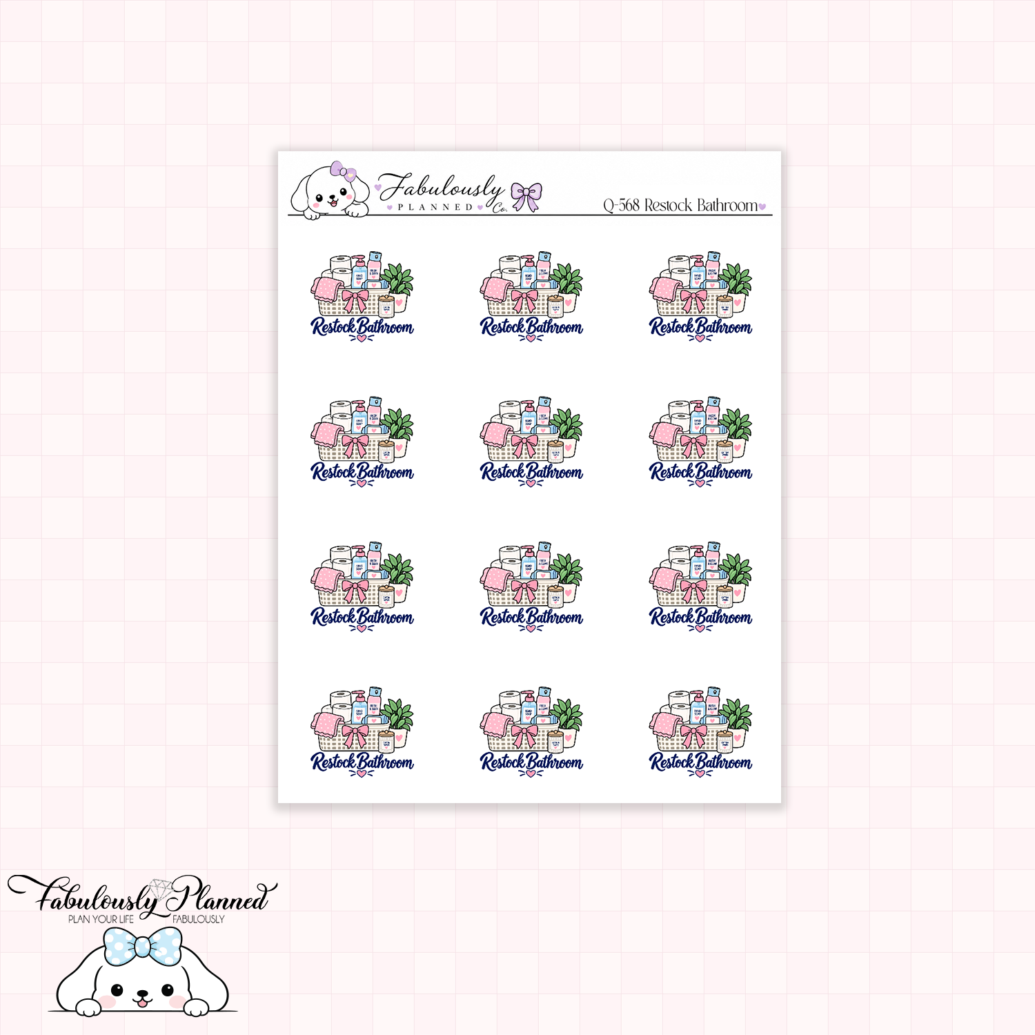 Bathroom Restock Planner Stickers