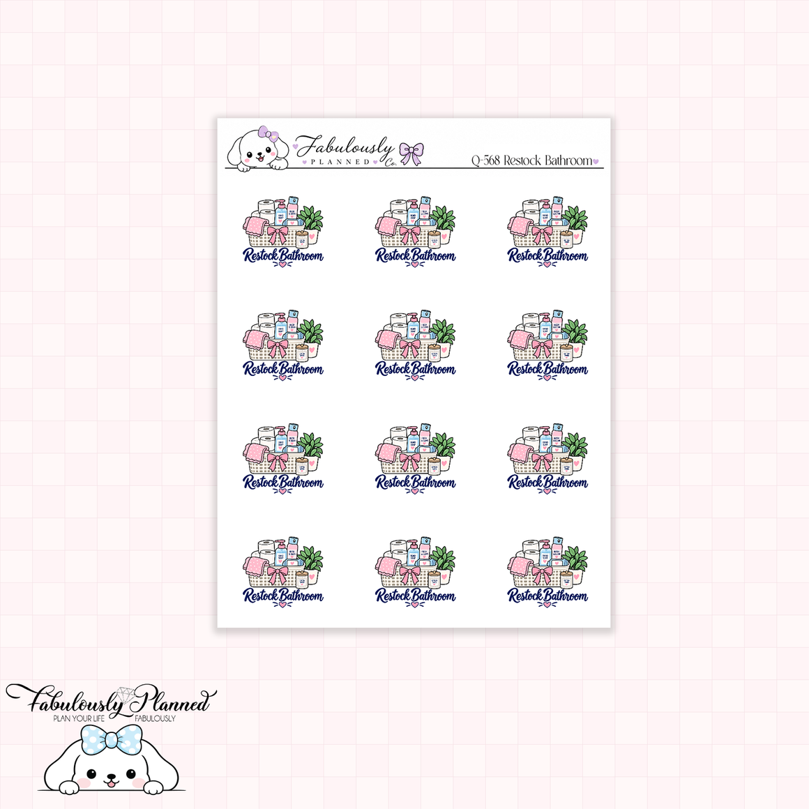 Bathroom Restock Planner Stickers