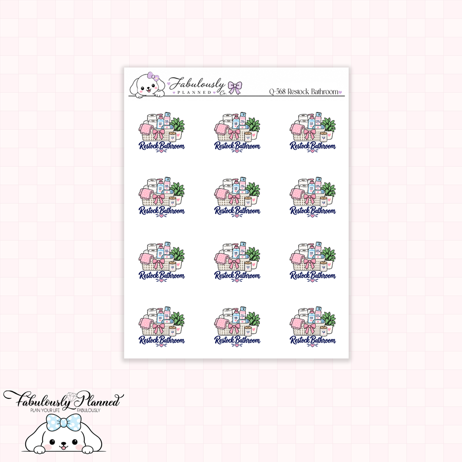 Bathroom Restock Planner Stickers