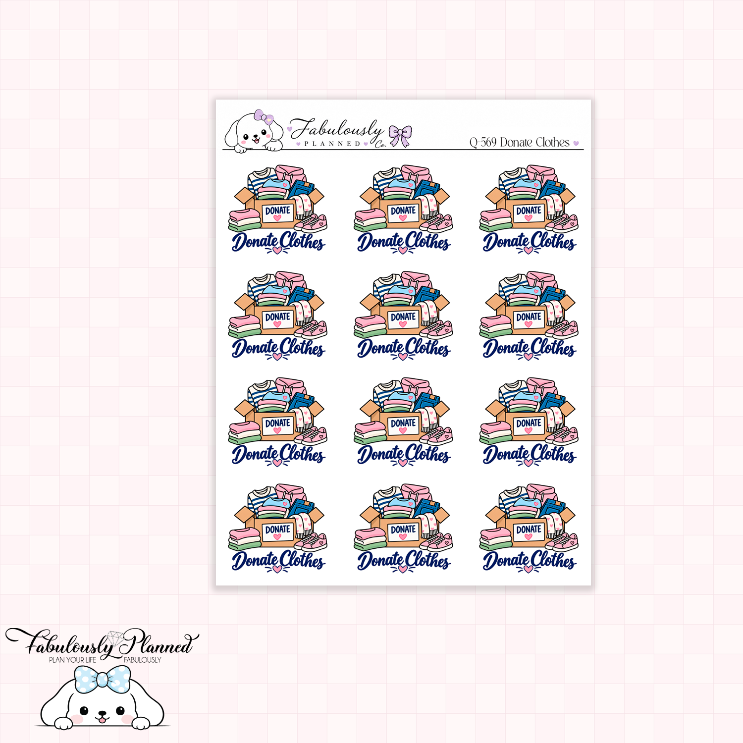 Donate Clothes Planner Stickers