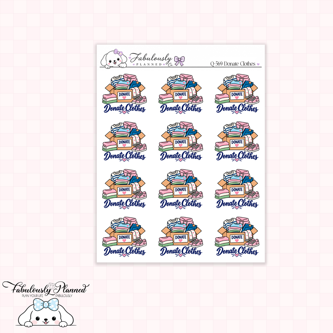 Donate Clothes Planner Stickers