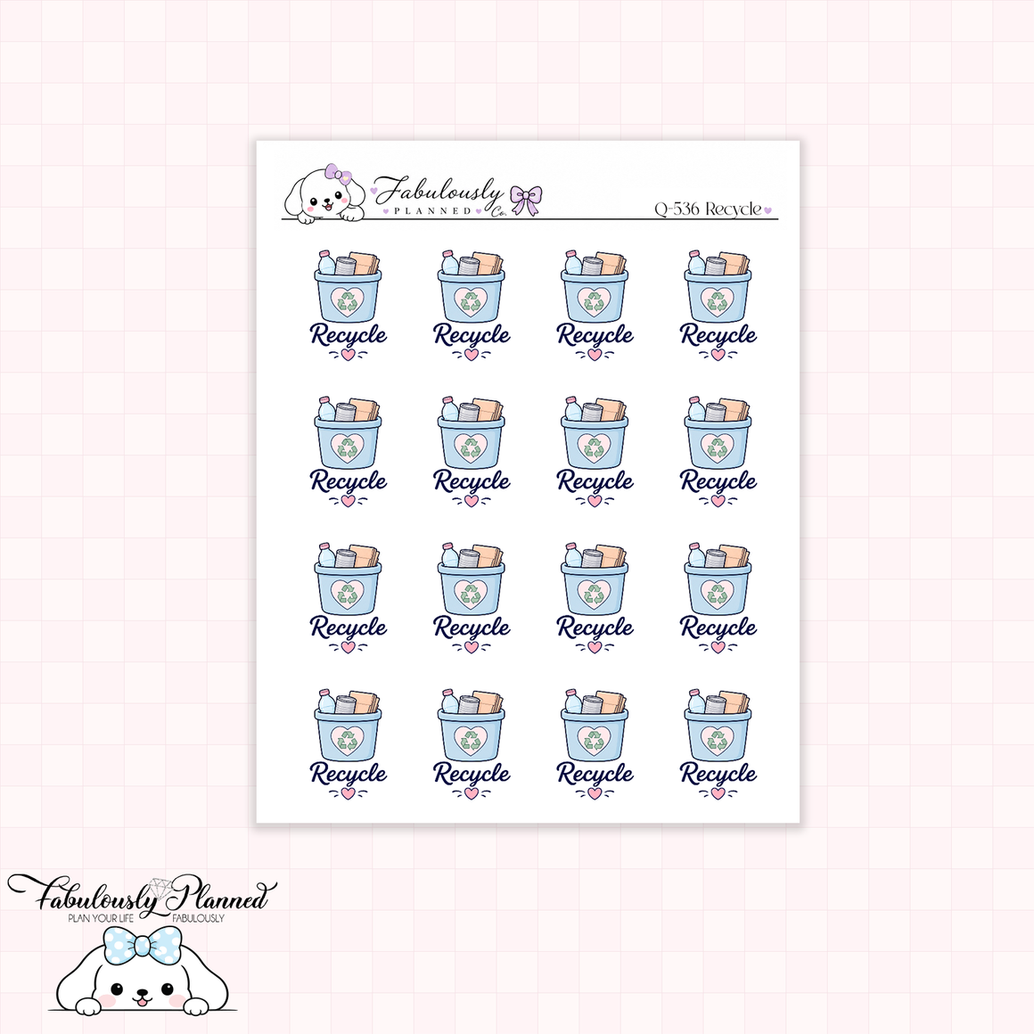 Recycle Day Planner Stickers