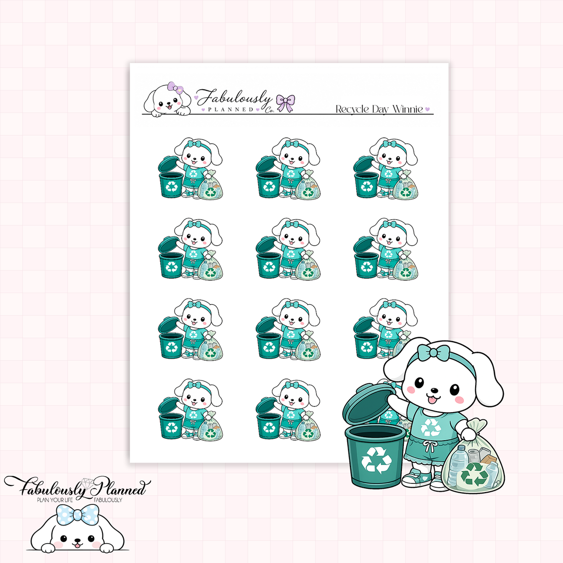 Recycle Day Winnie Stickers