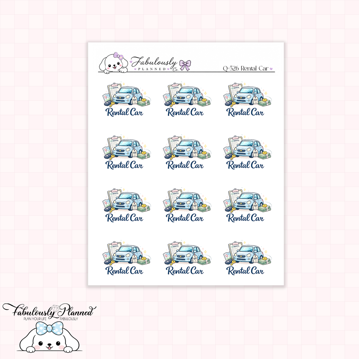 Rental Car Planner Stickers