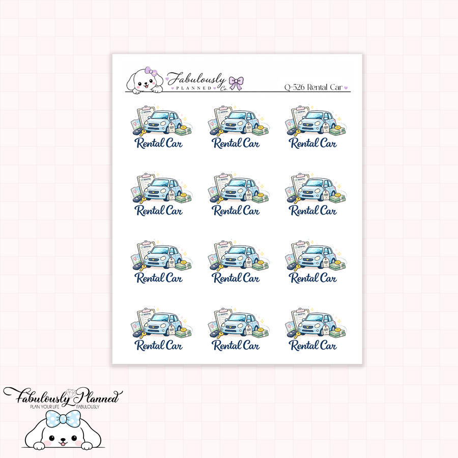 Rental Car Planner Stickers