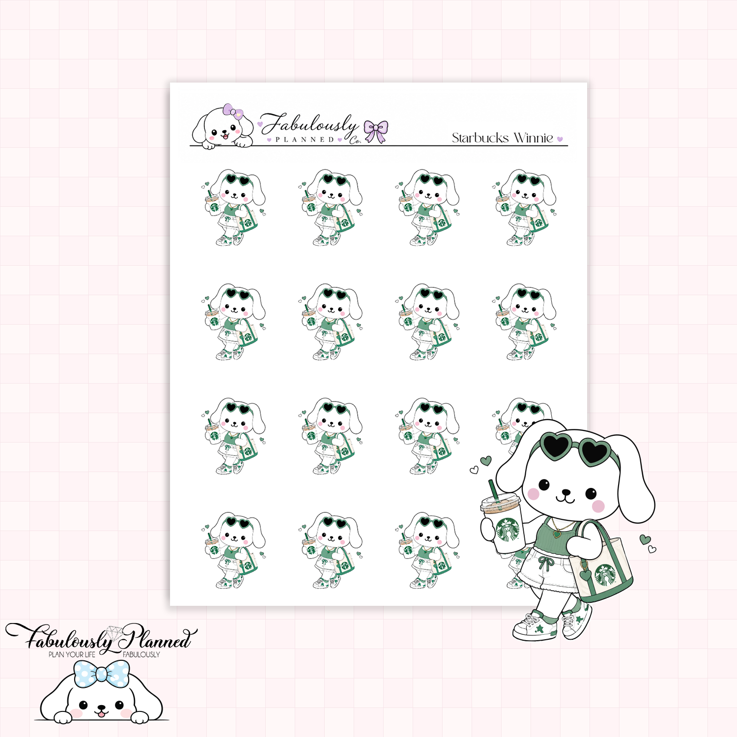 Starbucks Winnie Stickers