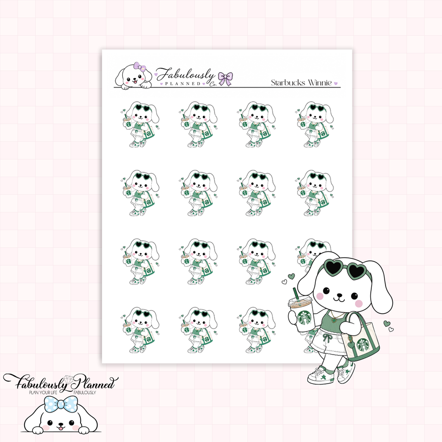 Starbucks Winnie Stickers