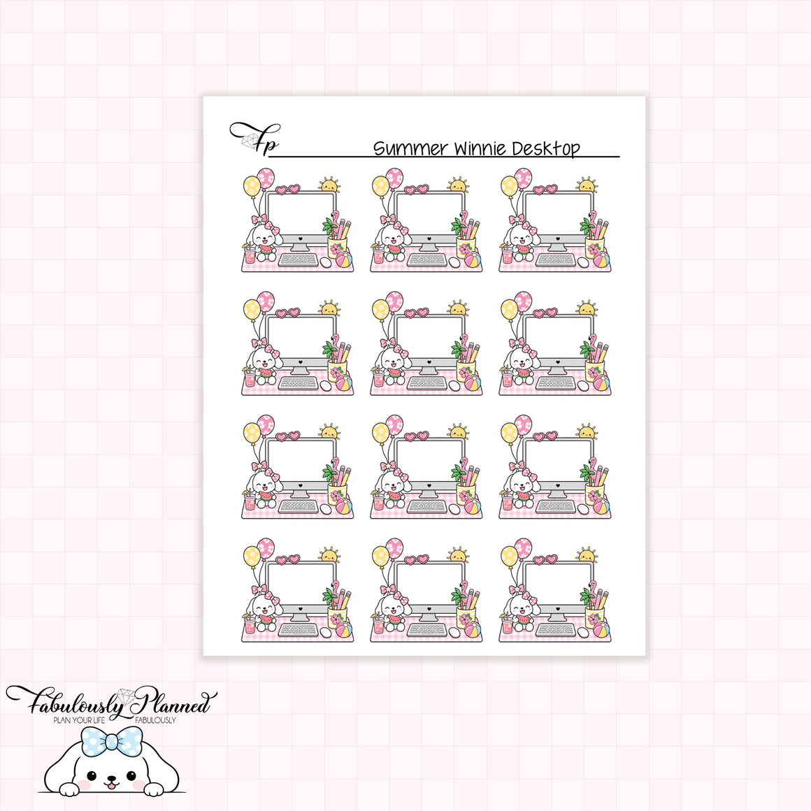 Summer Winnie Desktop Stickers