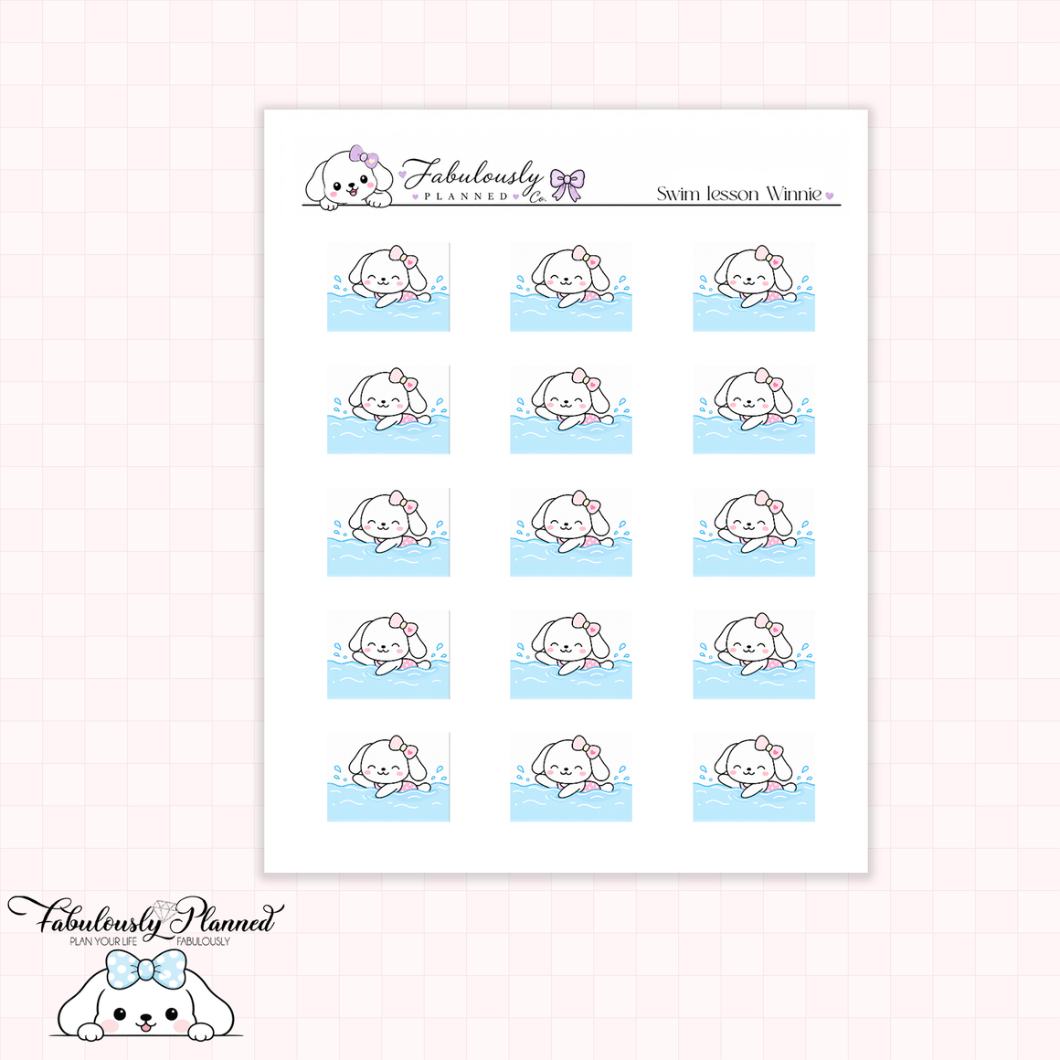 Swim Lesson Winnie Stickers