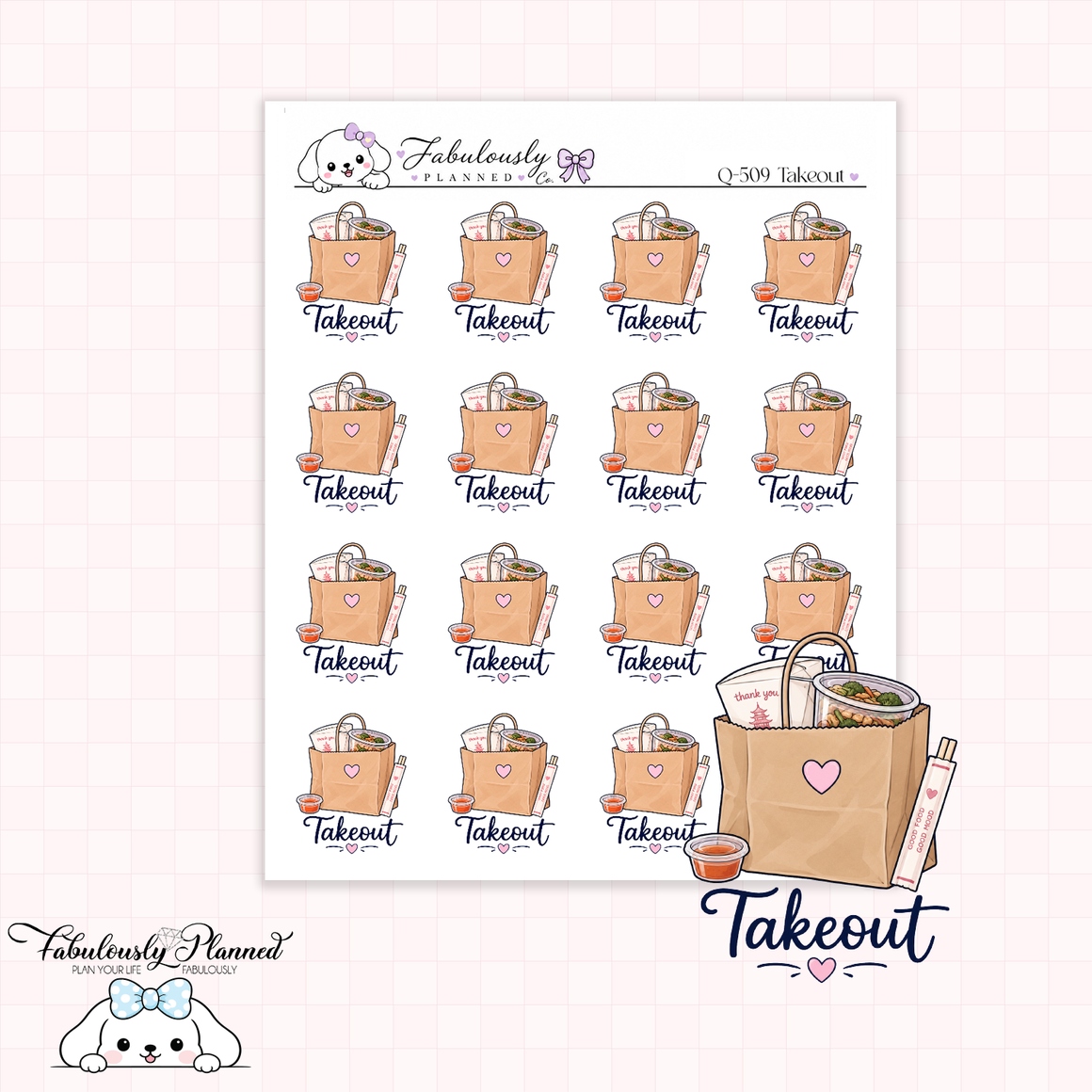 Takeout Planner Stickers
