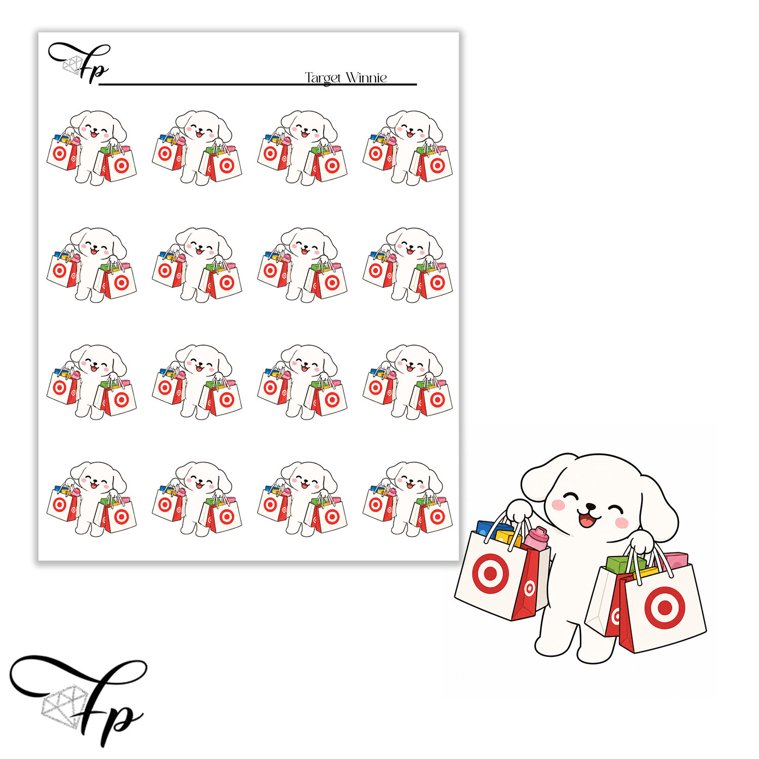 Target Winnie Planner Sticker Sheet | Functional Stickers | Target Lover Gift