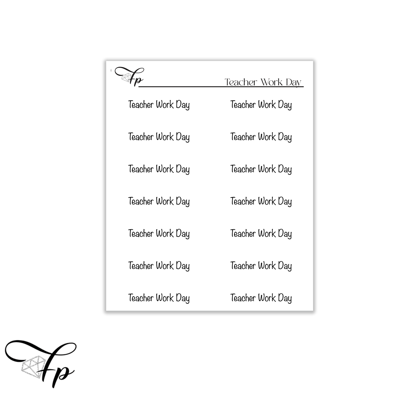 Teacher Work Day