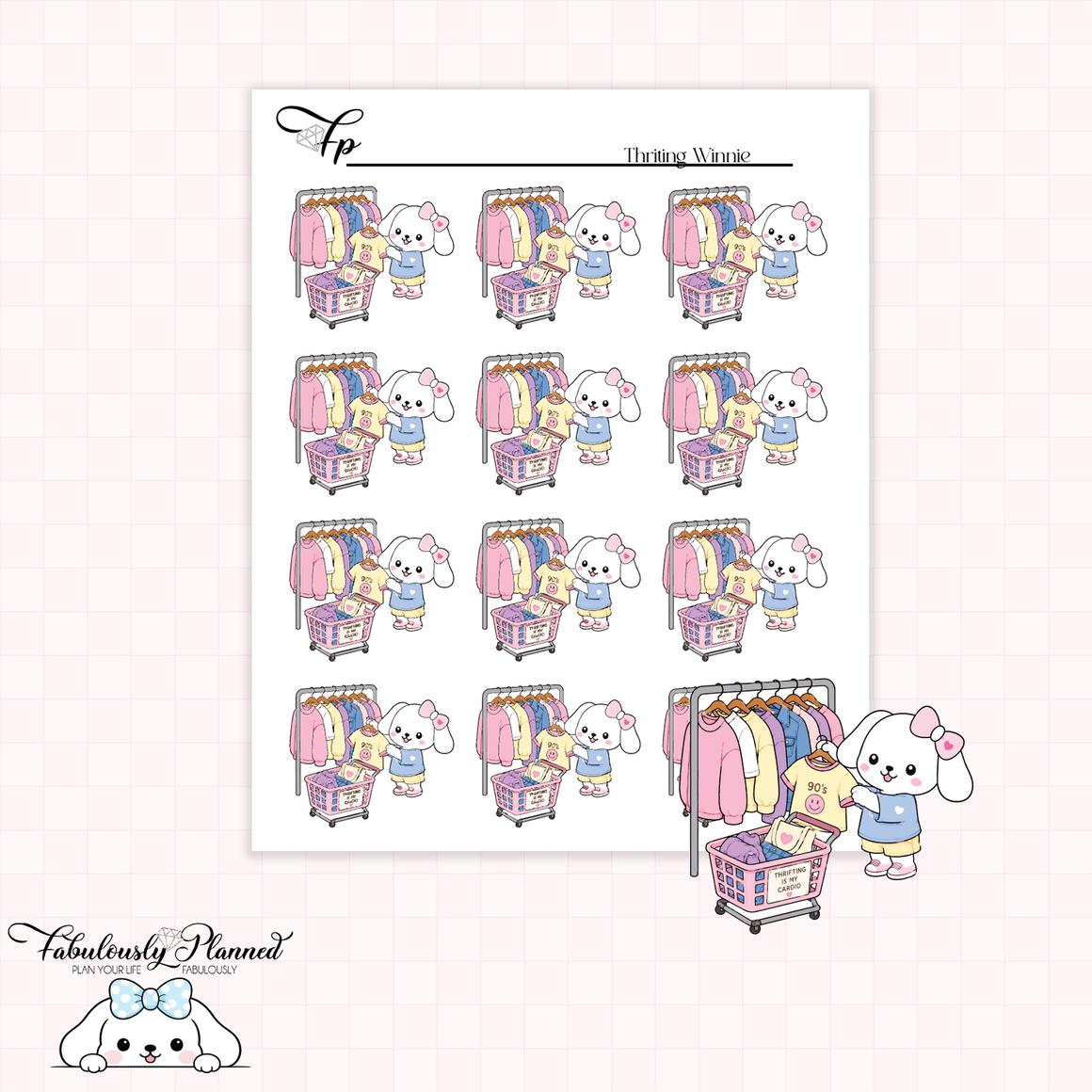 Thrifting Winnie Stickers