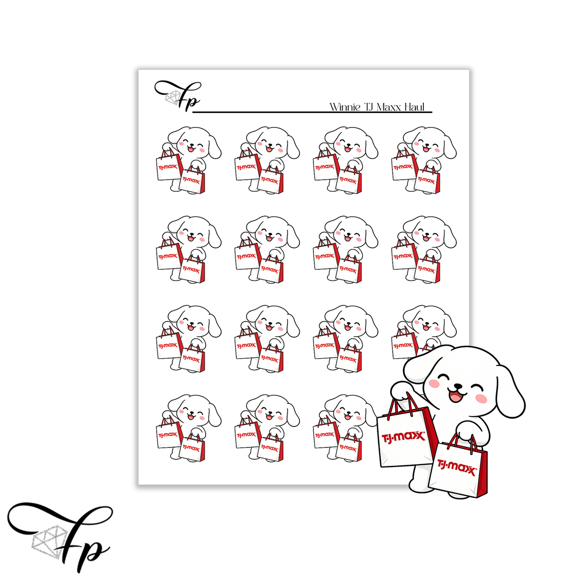 TJ Maxx Winnie Planner Stickers