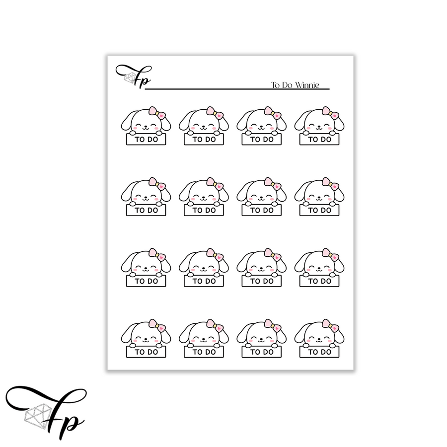 To Do Winnie Planner Stickers