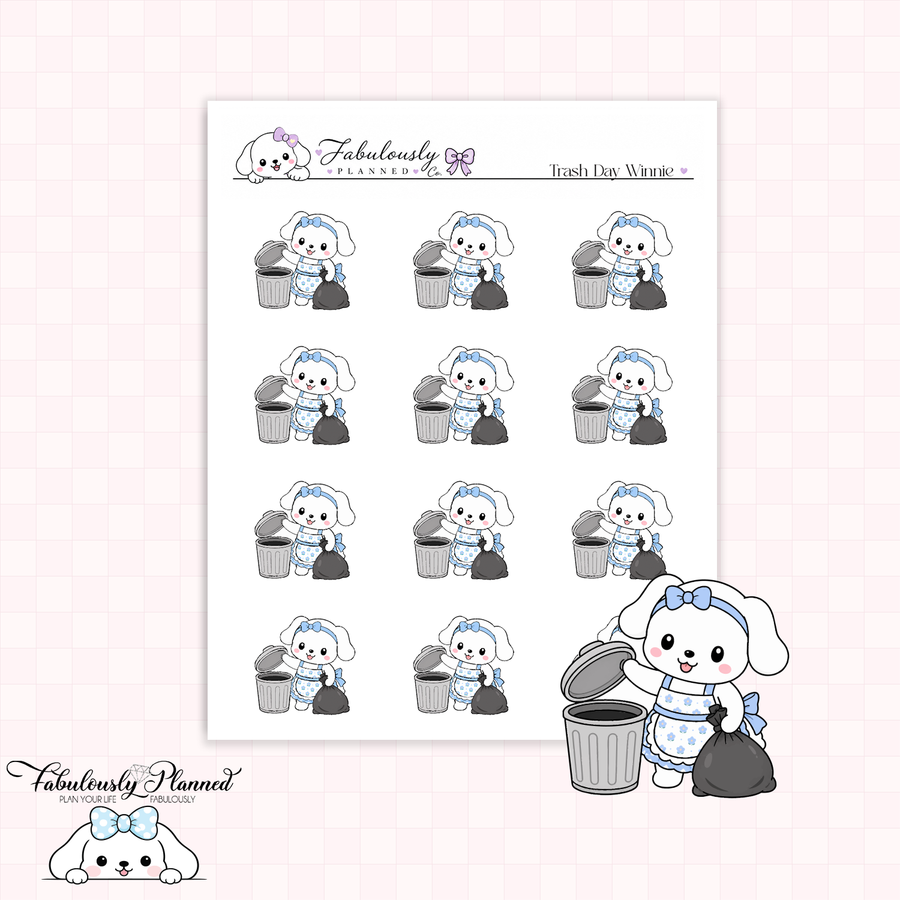 Trash Day Winnie Stickers