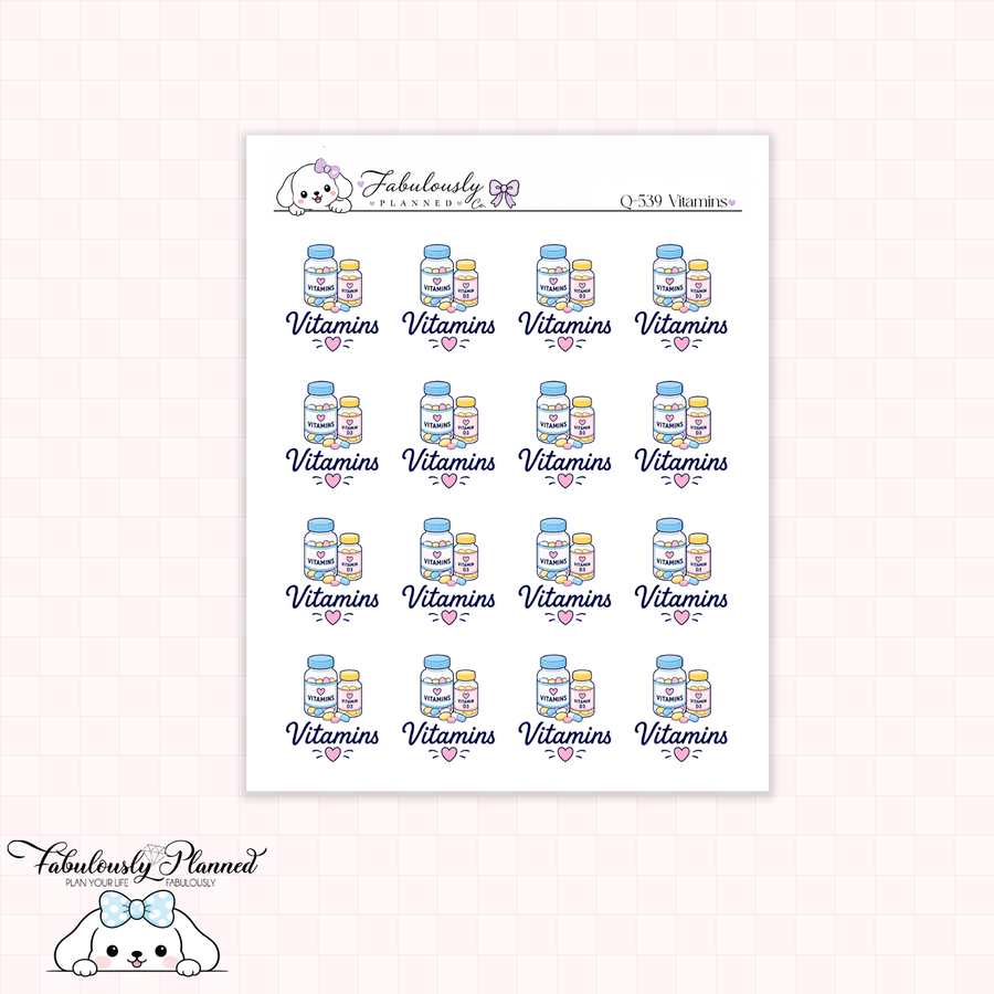 Vitamins Planner Stickers
