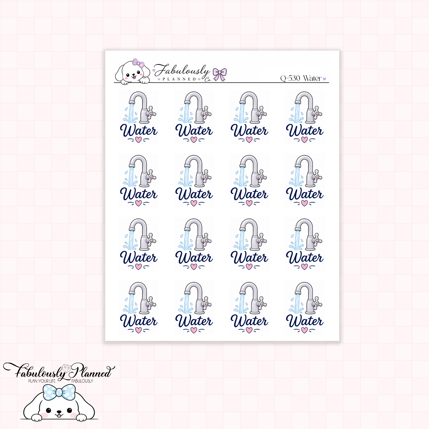 Water Bill Planner Stickers
