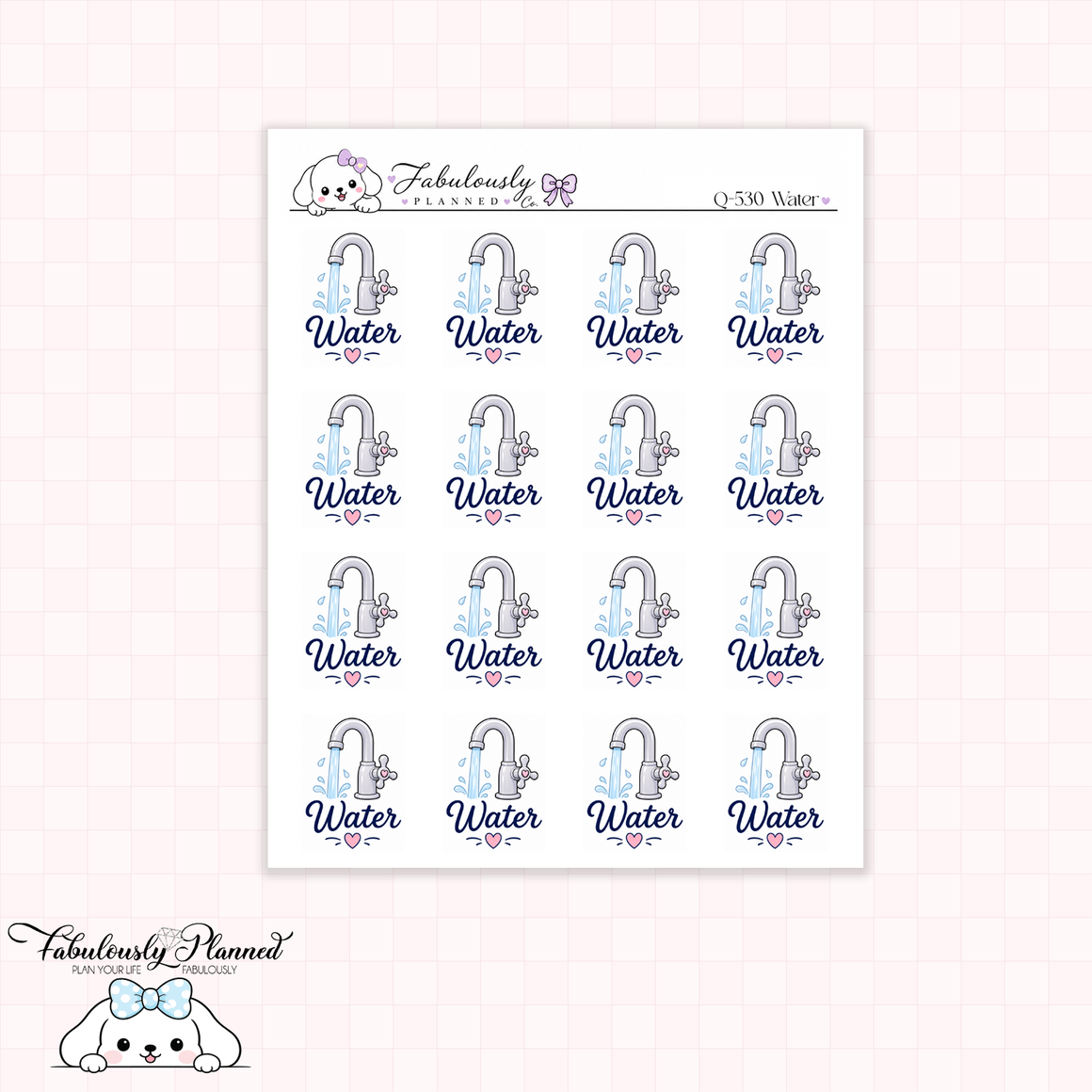Water Bill Planner Stickers