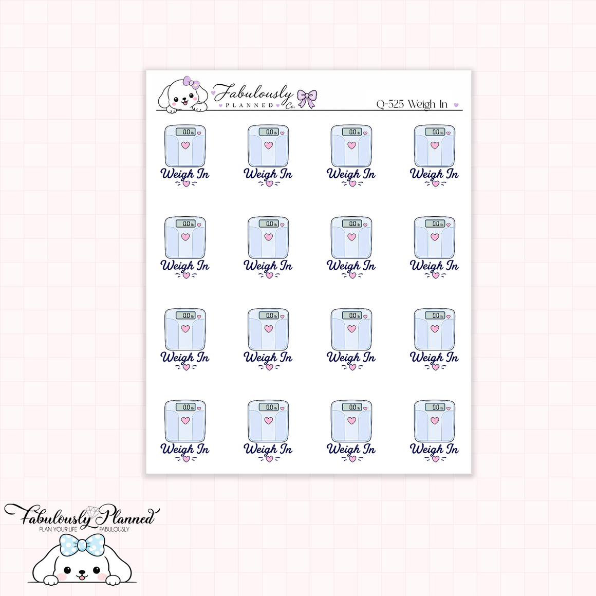 Weigh In Planner Stickers