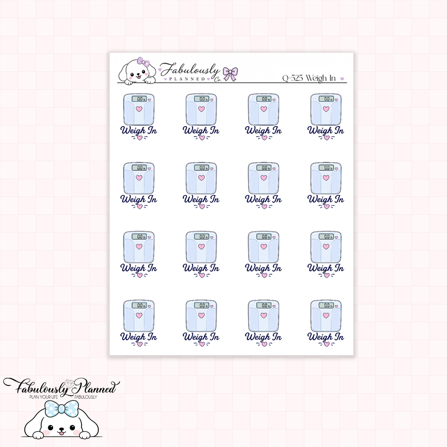 Weigh In Planner Stickers