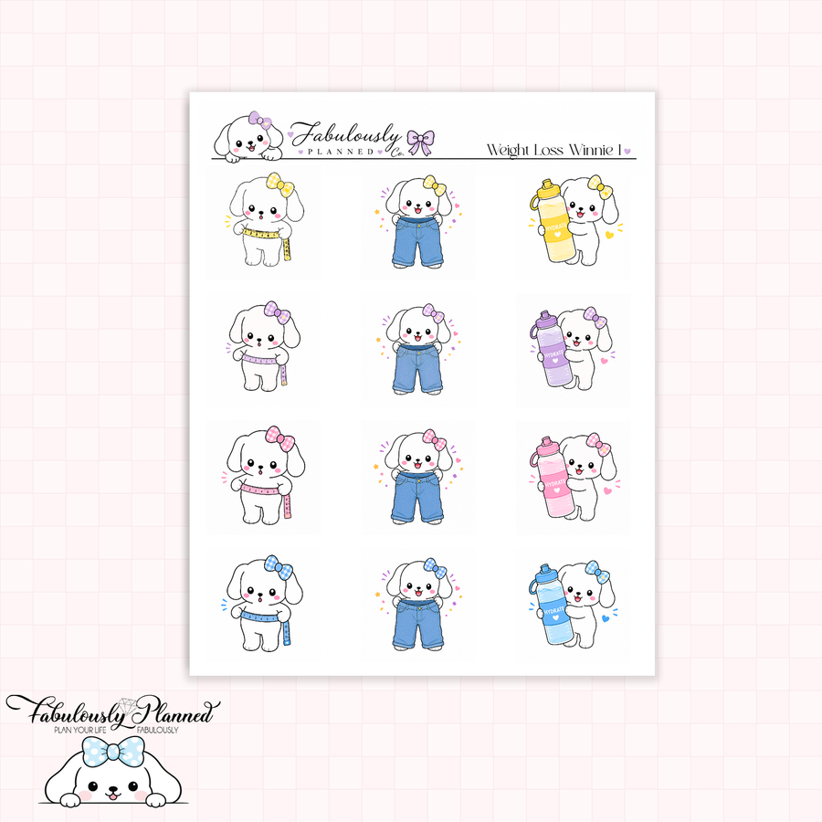 Weight Loss Winnie 1 Stickers