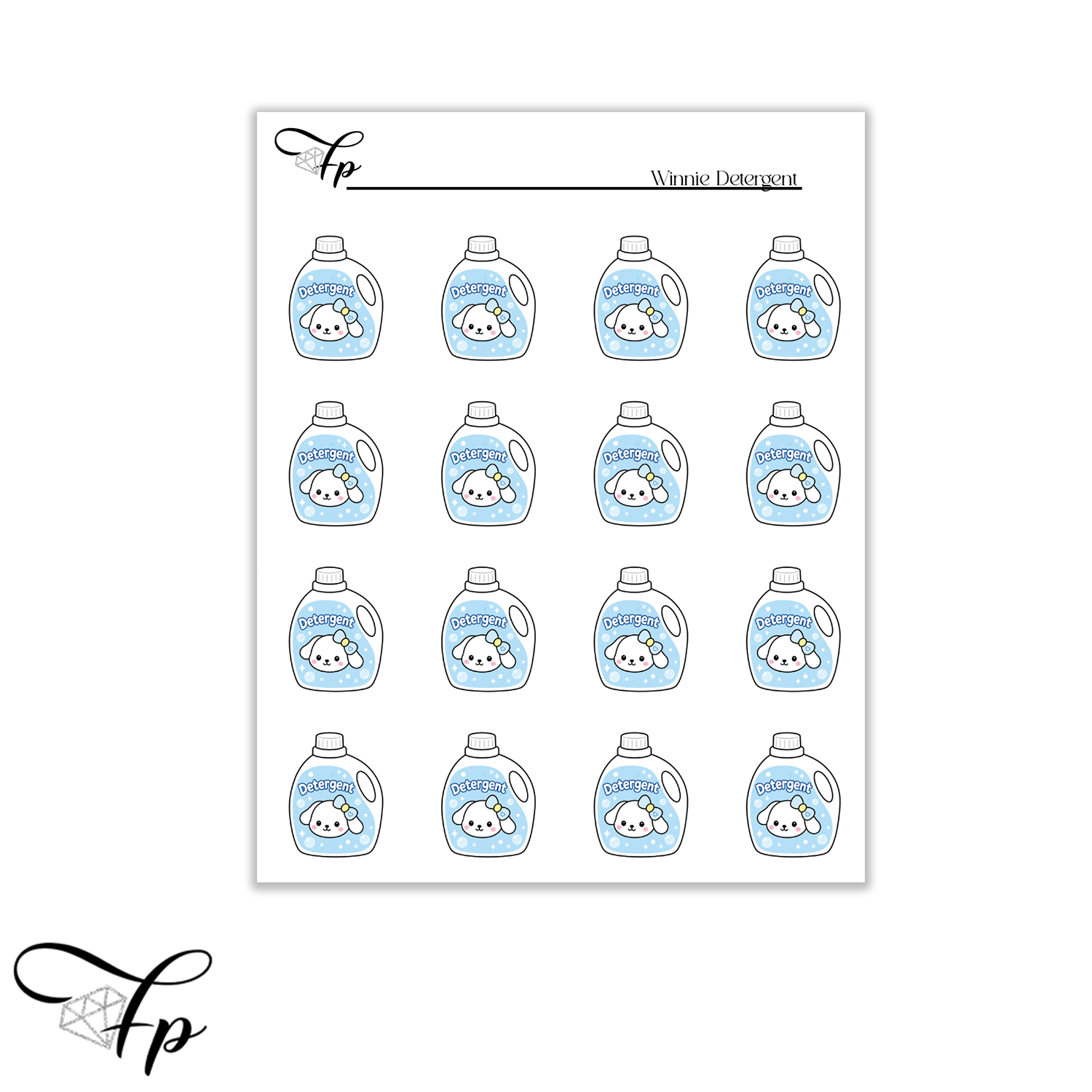 Winnie Detergent Planner Stickers