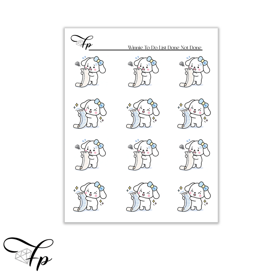 Winnie To Do List Planner Stickers