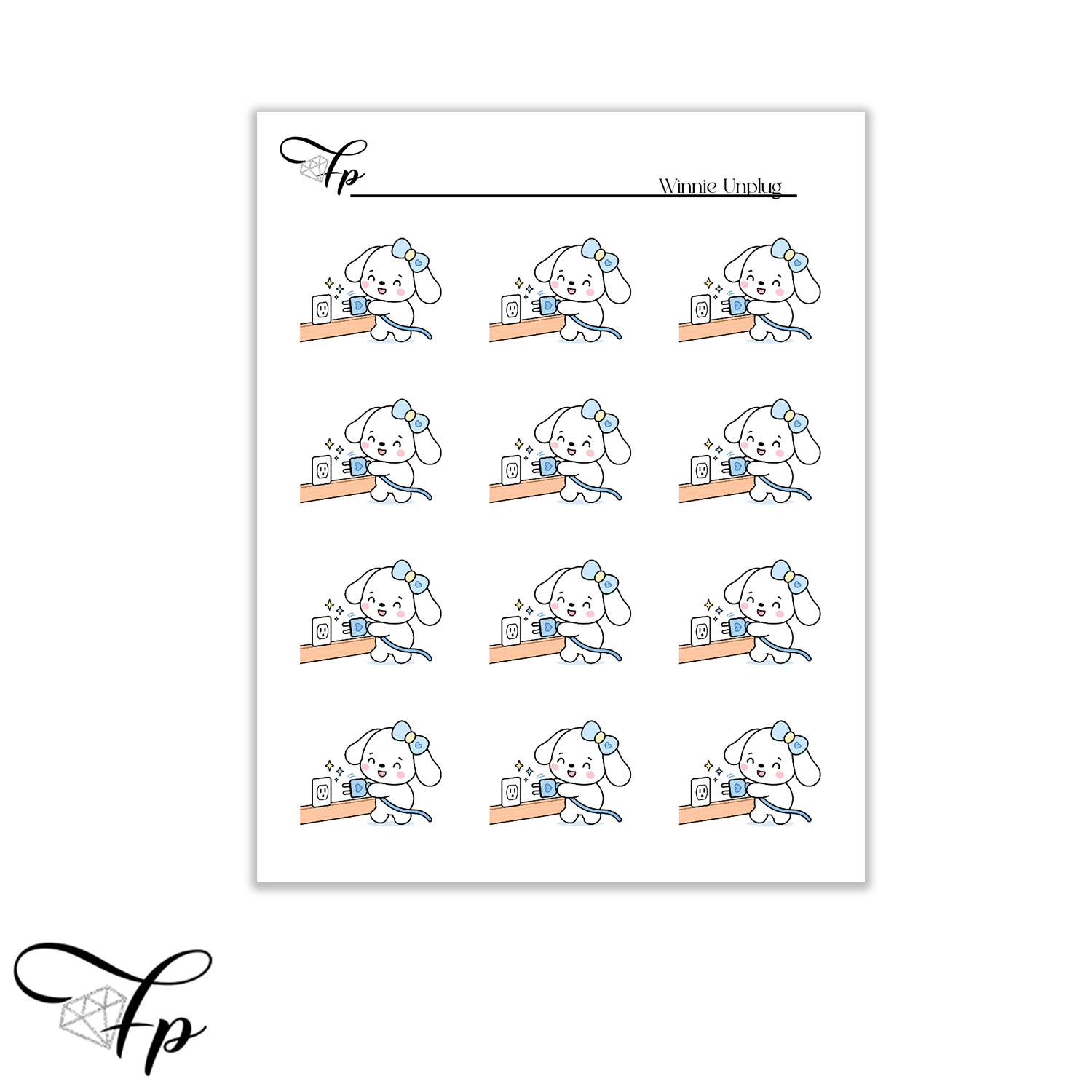 Winnie Unplug Planner Stickers