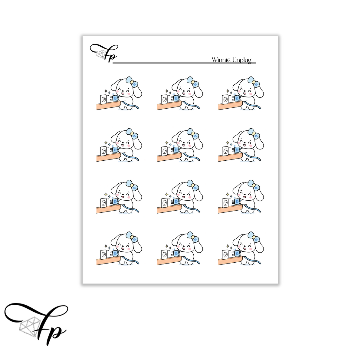 Winnie Unplug Planner Stickers