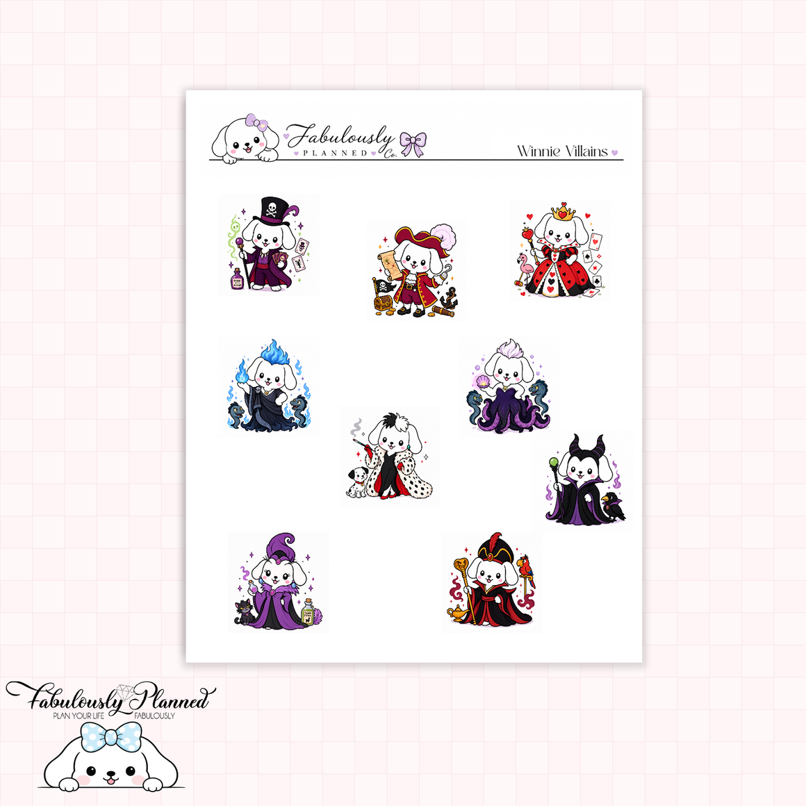 Villains Winnie Stickers