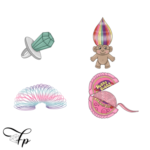 90's Baby Vinyl Die Cut Pack