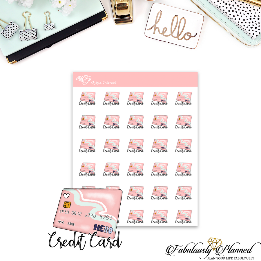 Credit Card Icon Stickers