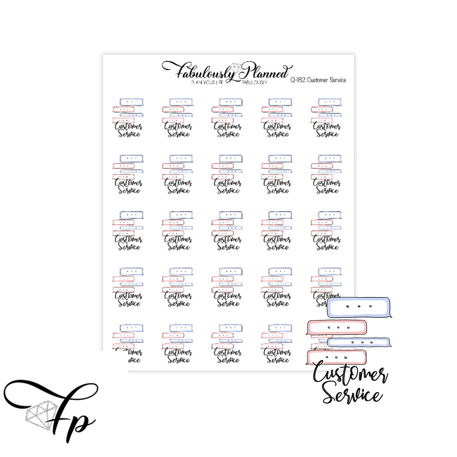 Customer Service Stickers - Fabulously Planned
