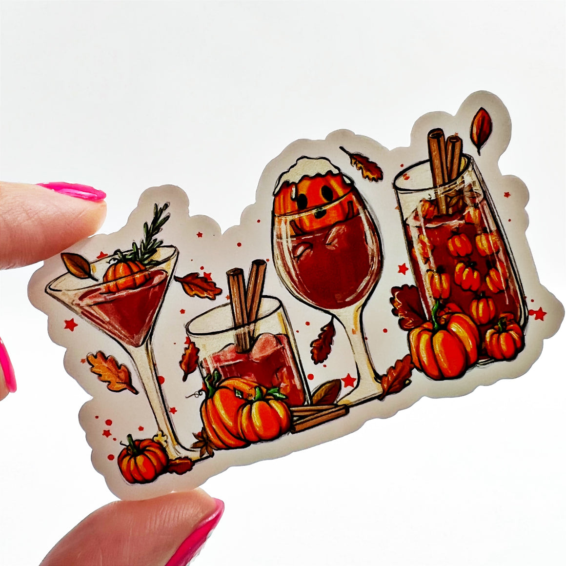Fall Cocktails Vinyl Decal