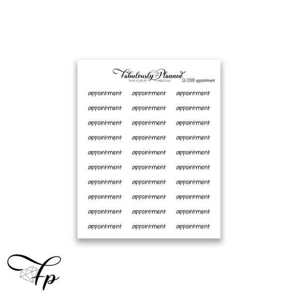 Appointment Script - Fabulously Planned