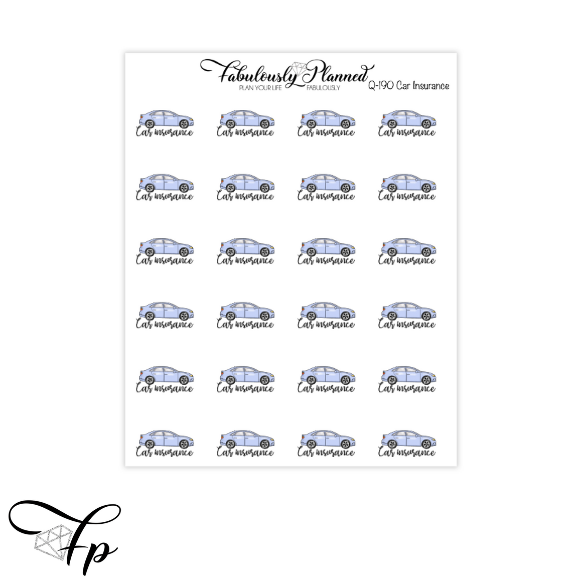 Car Insurance Icon Stickers