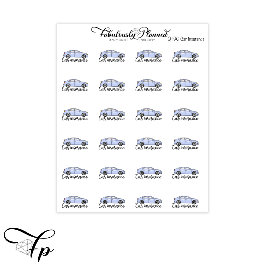 Car Insurance Icon Stickers