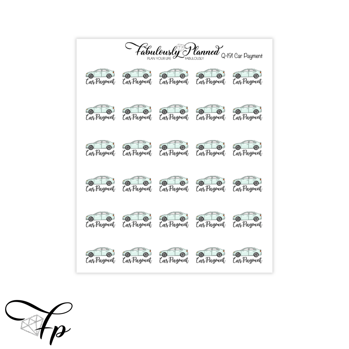 Car Payment Icon Stickers