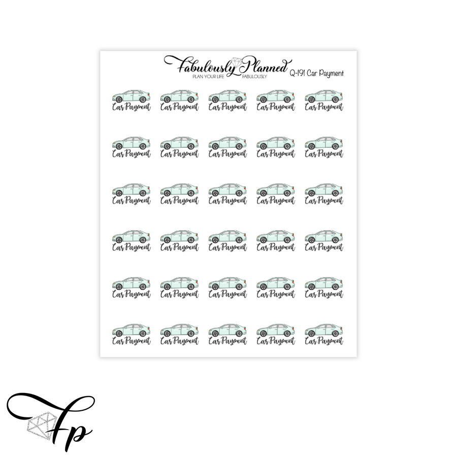 Car Payment Icon Stickers