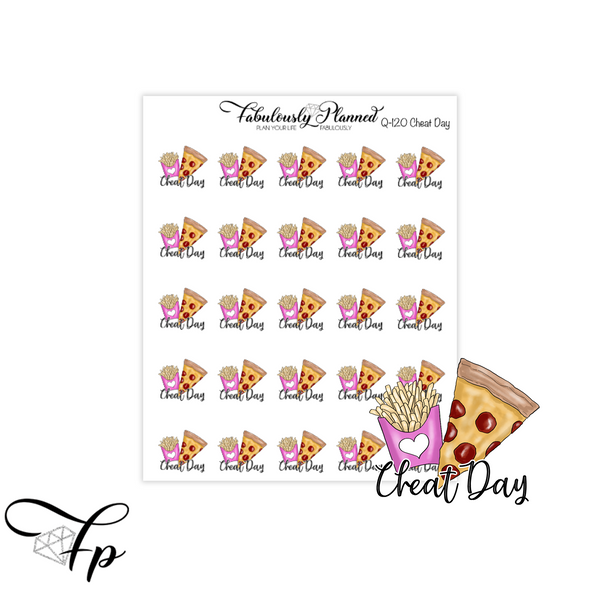Cheat Day Stickers - Fabulously Planned