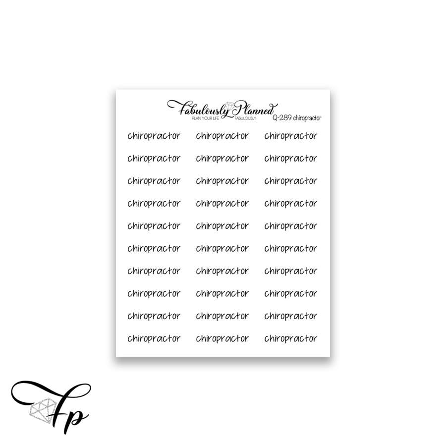 Chiropractor Script