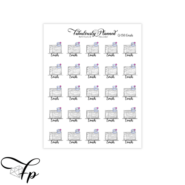 Email Sticker Pack Email Stickers - Fabulously Planned